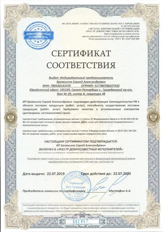 Реестр добросовестных исполнителей в Абакана